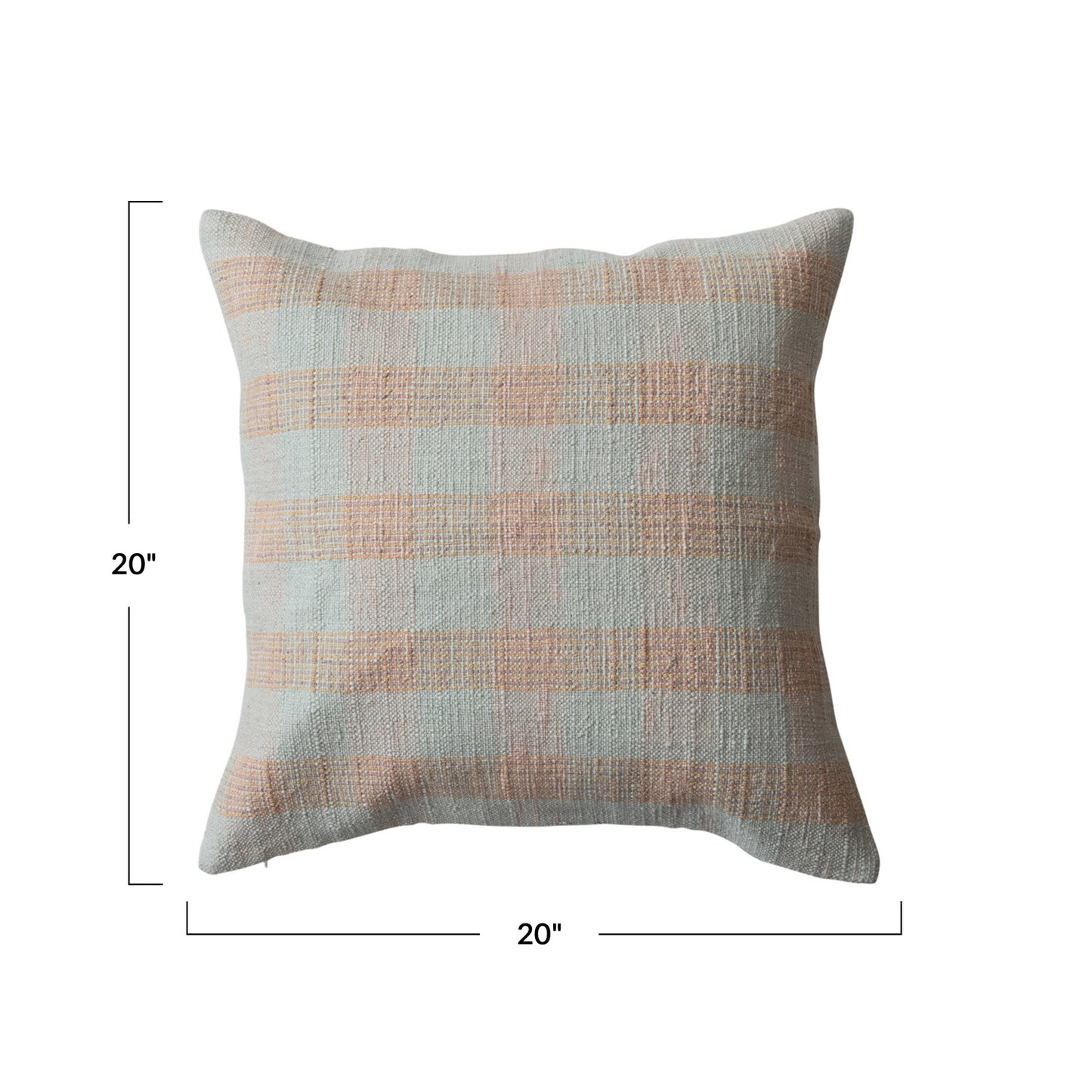 Square Hand-Woven Cotton Pillow