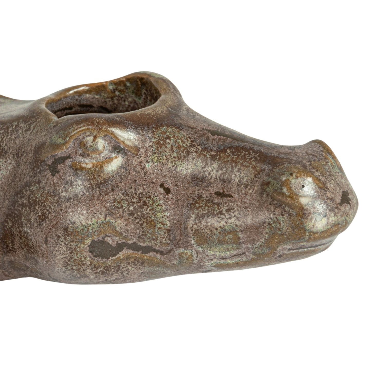 Stoneware Alligator Match Holder w/ Striker