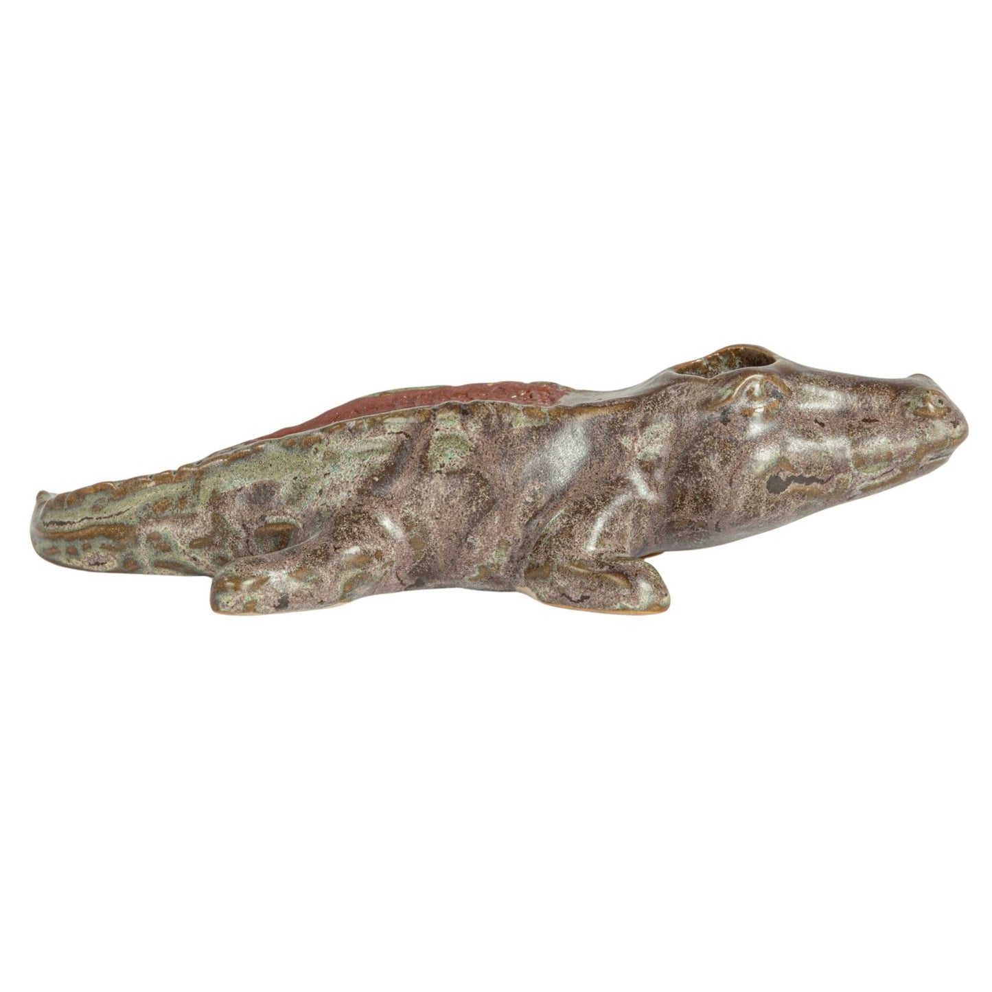 Stoneware Alligator Match Holder w/ Striker
