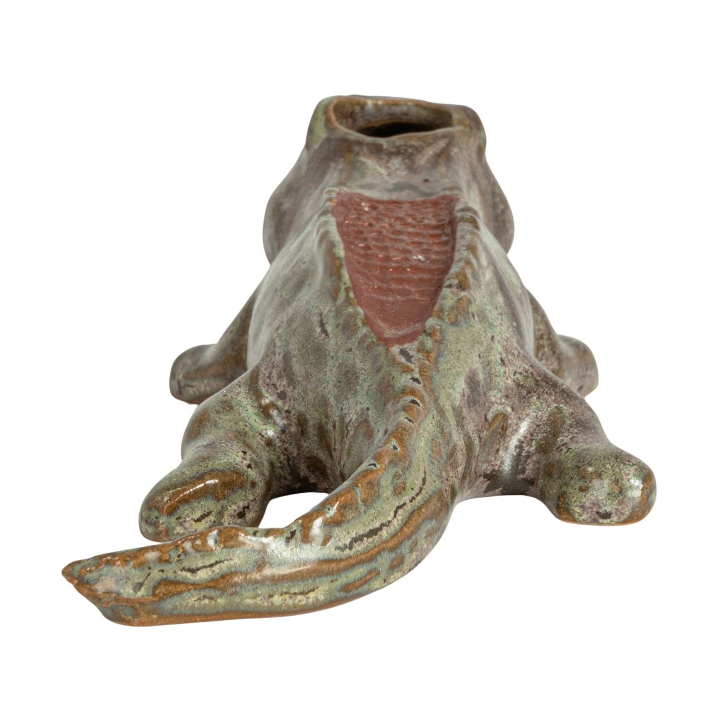Stoneware Alligator Match Holder w/ Striker