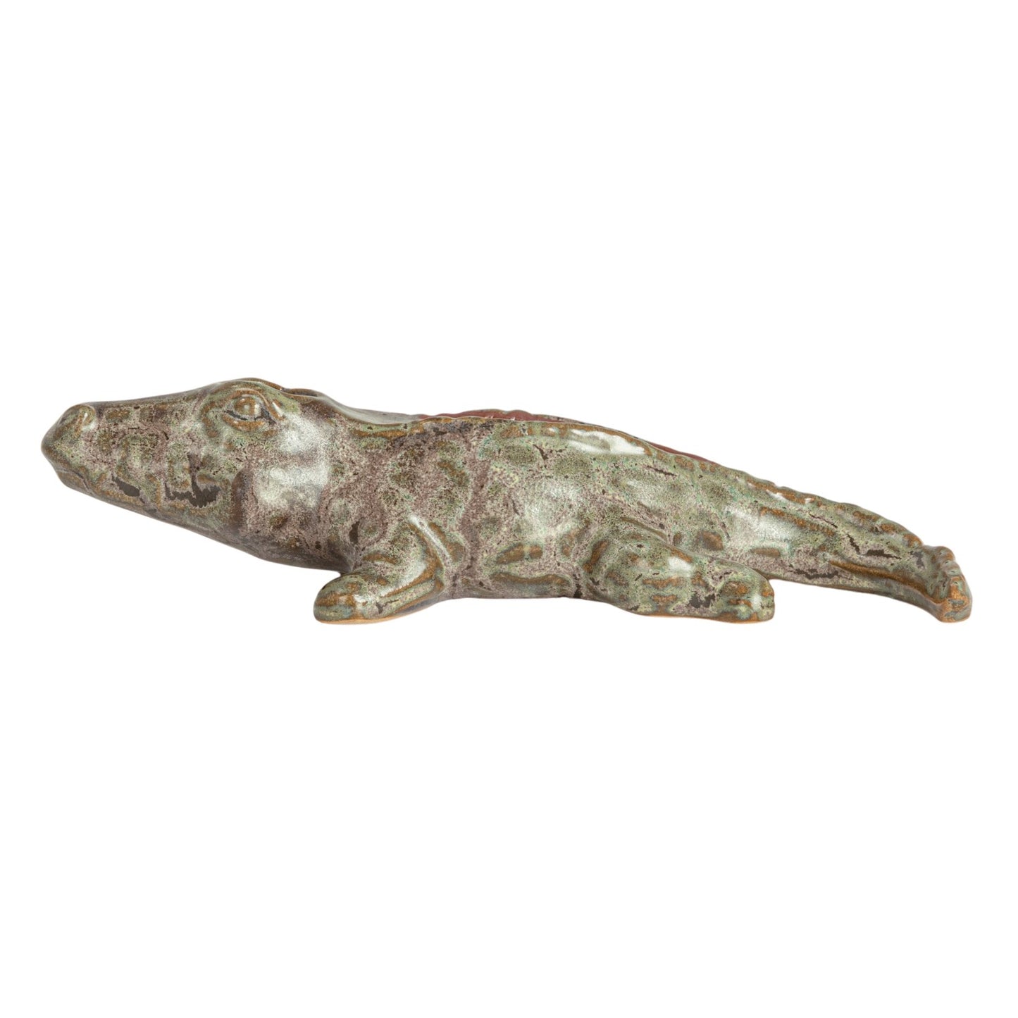 Stoneware Alligator Match Holder w/ Striker