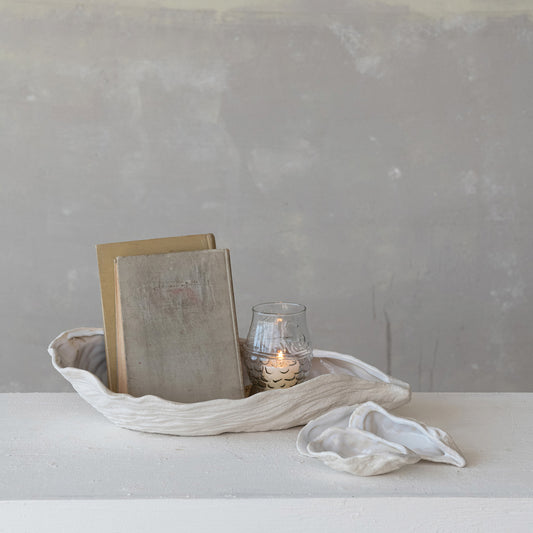 Stoneware Oyster Shell Shaped Dish