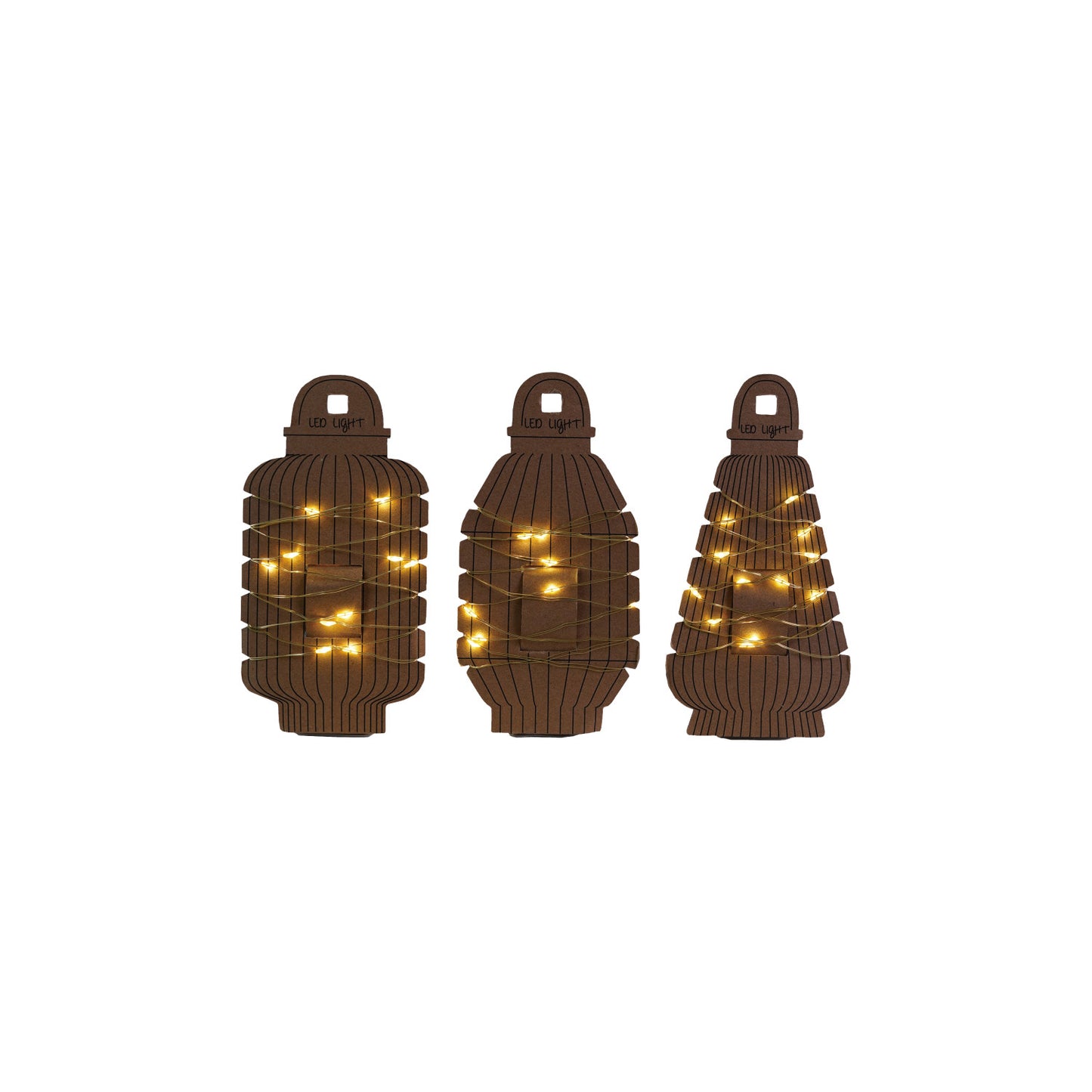 LED String Lights on Paper Lantern Display Cards