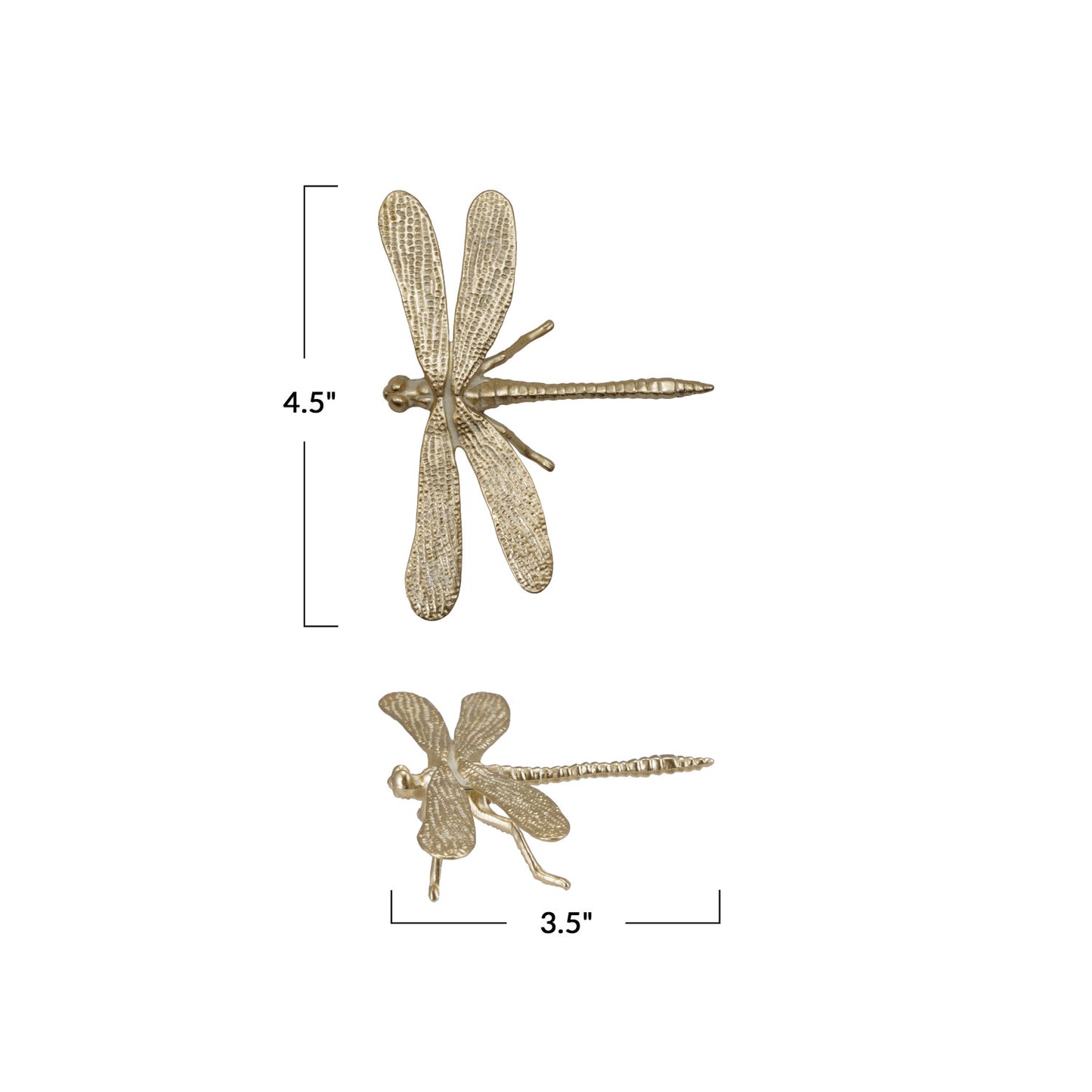 Pewter Dragonfly in Gold Finish