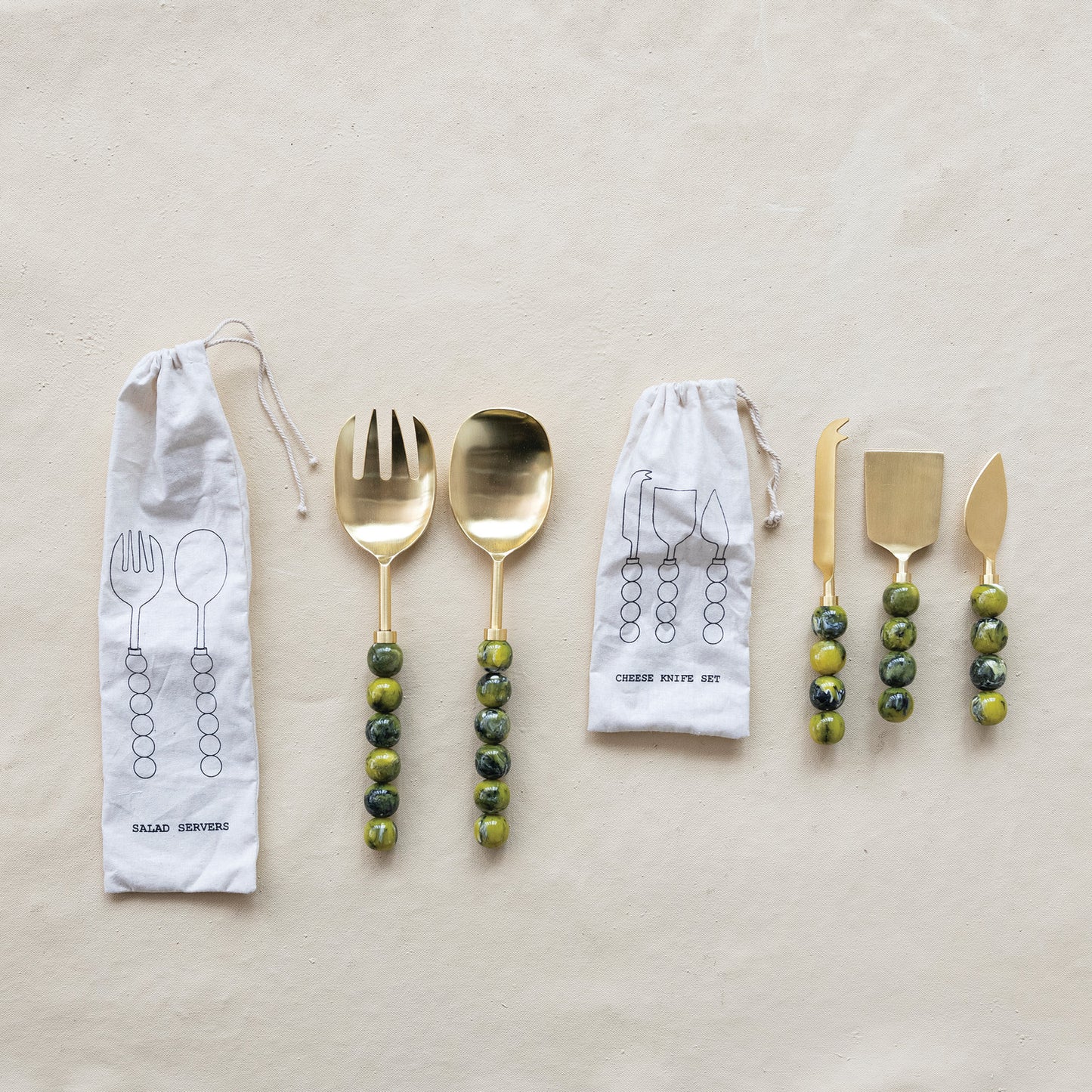 Stainless Steel Cheese Knives with Resin Handles