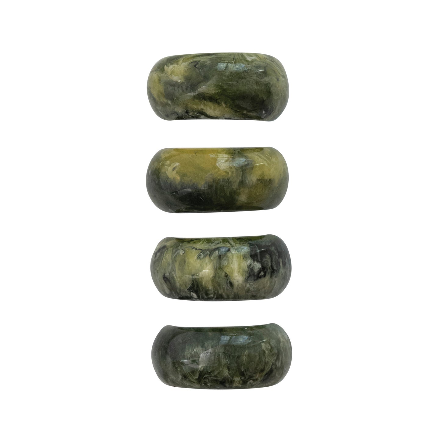 Marbled Resin Napkin Rings