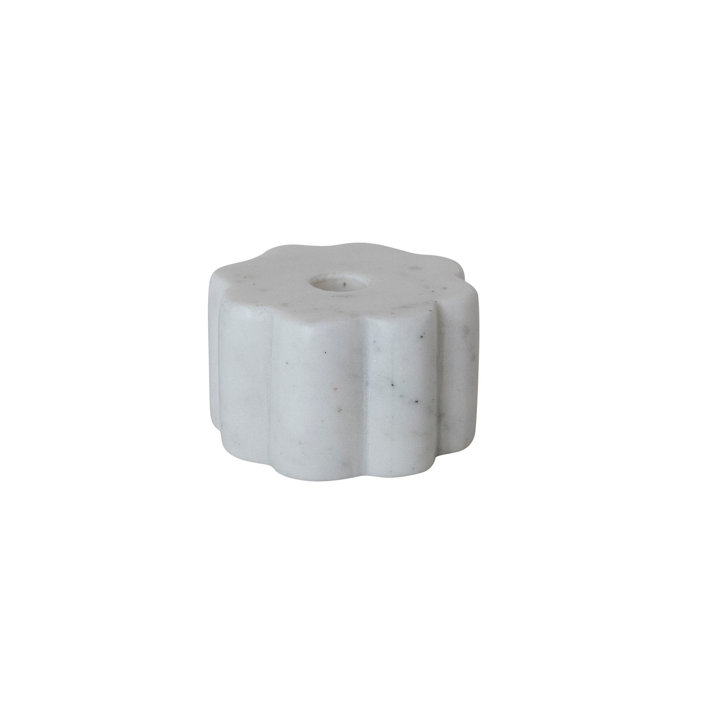 Marble Scalloped Taper Holder
