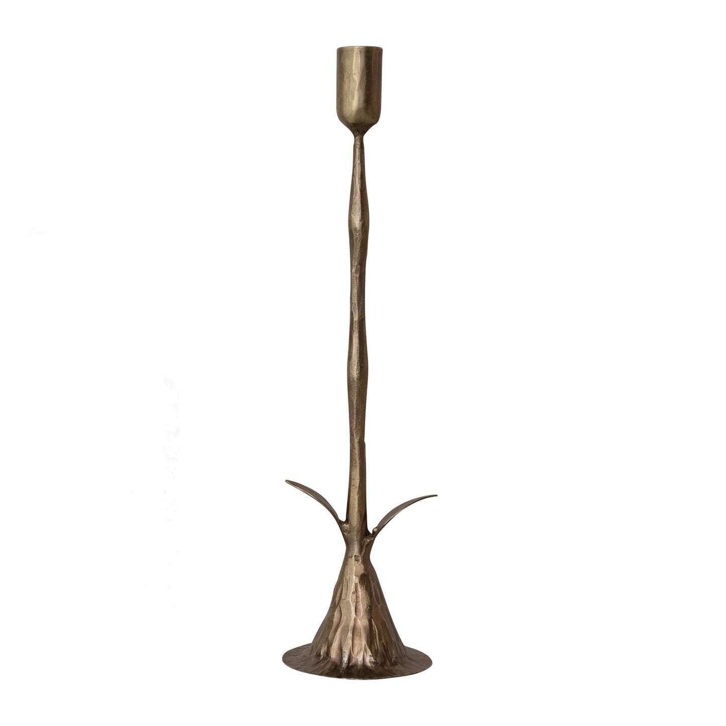 Hand-Forged Metal Stem Shaped Taper Holder