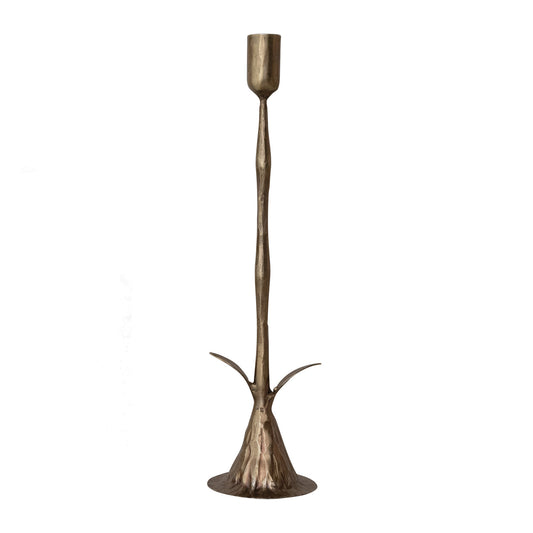Hand-Forged Metal Stem Shaped Taper Holder