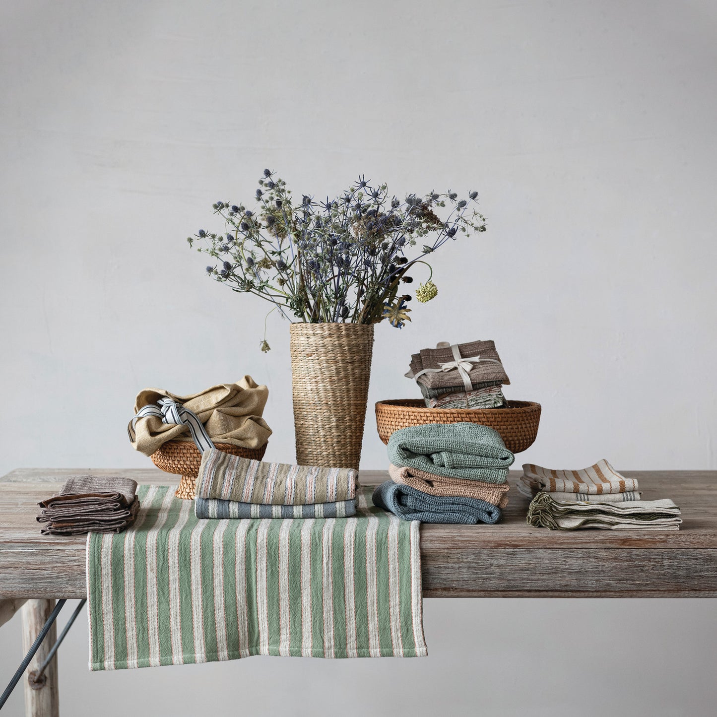 Woven Cotton Waffle Weave Tea Towel