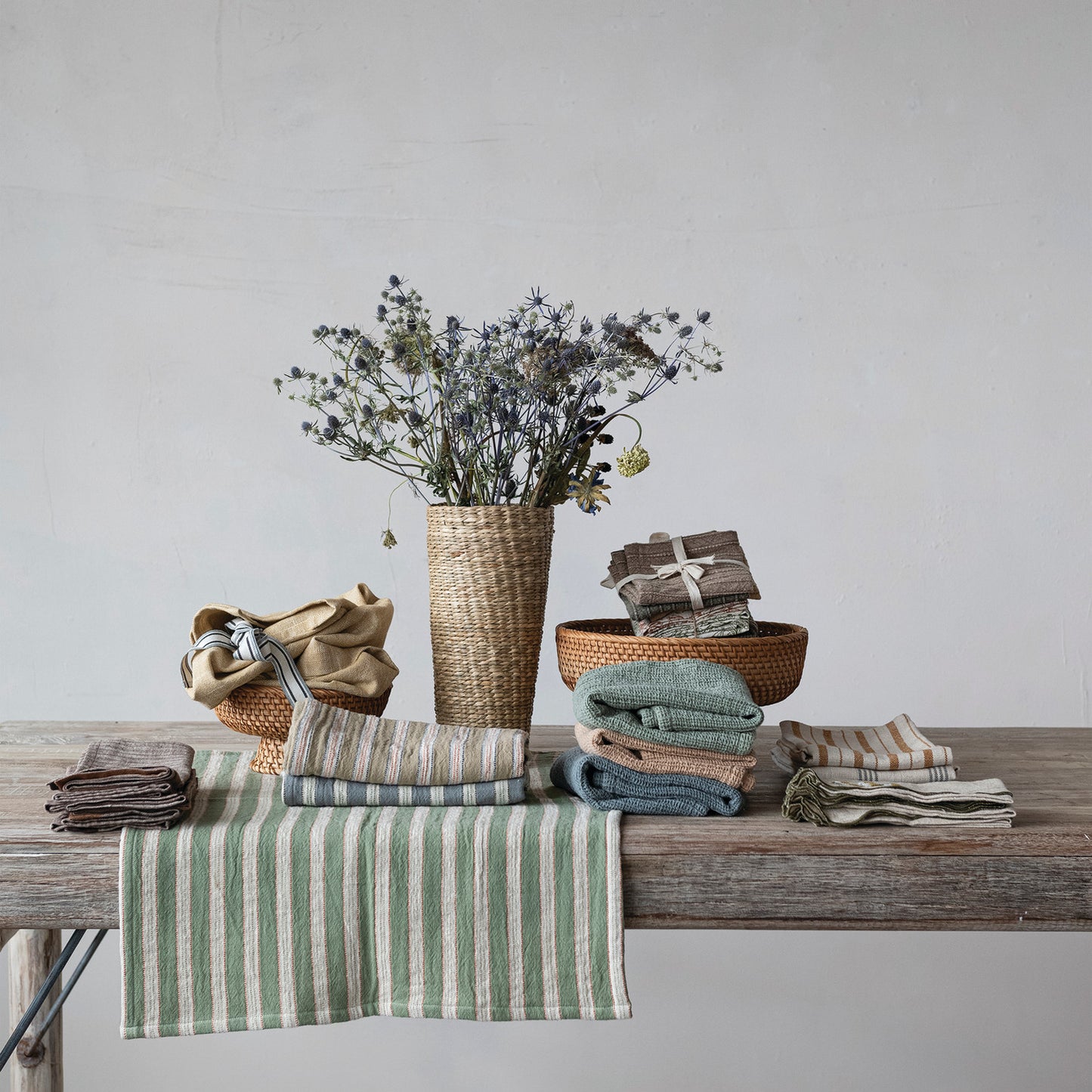 Woven Cotton Waffle Weave Tea Towel