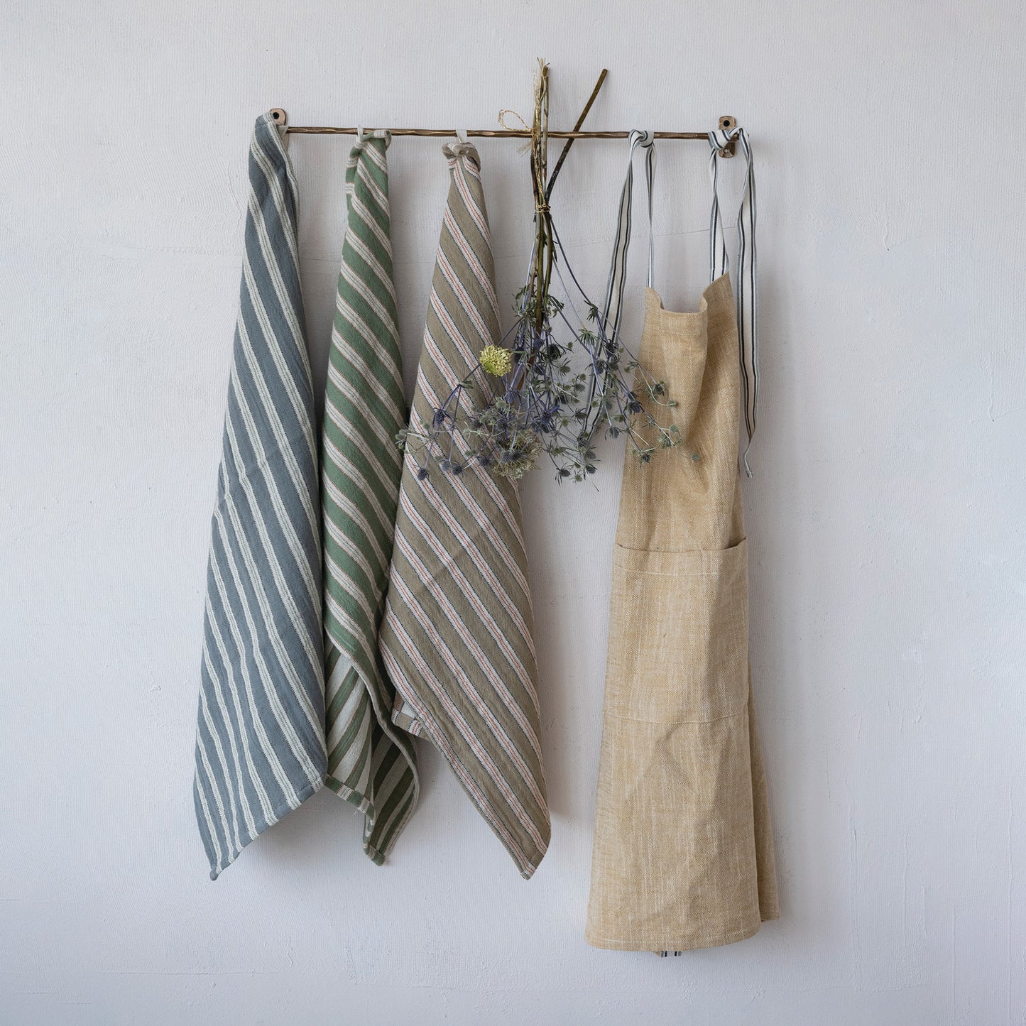 Woven Cotton Double Cloth Striped Tea Towel