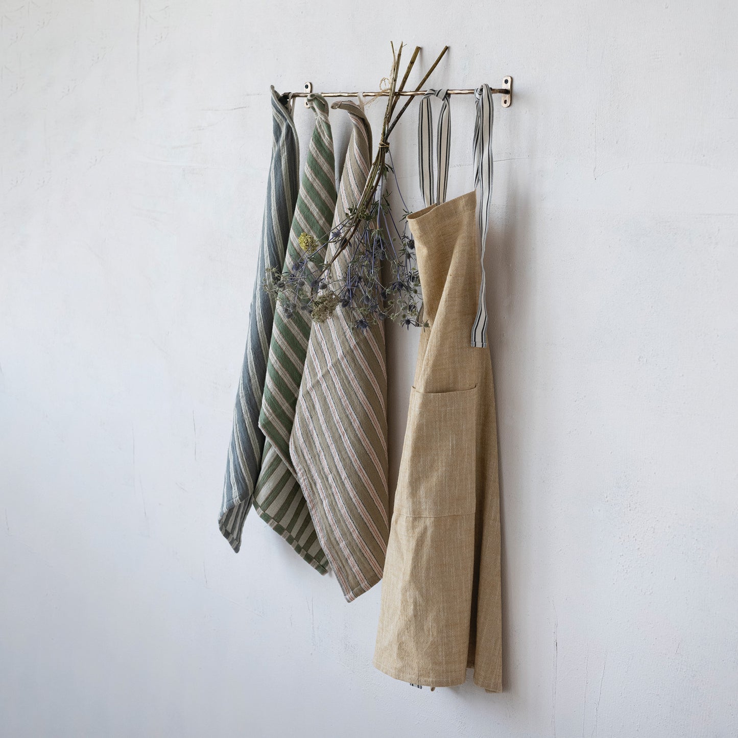 Woven Cotton Double Cloth Striped Tea Towel