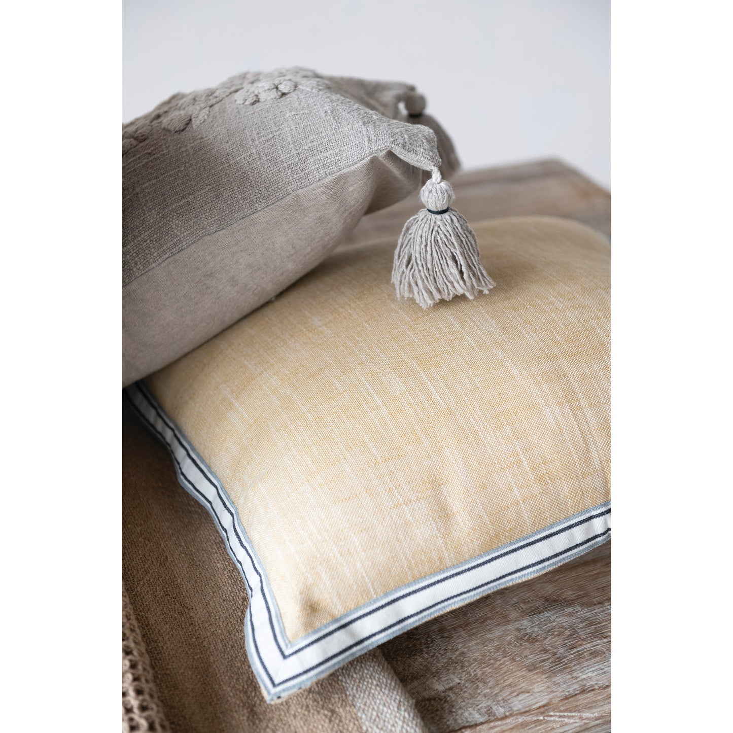 Square Woven Cotton Pillow