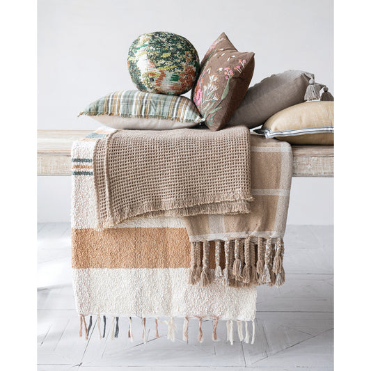 Square Woven Cotton Pillow