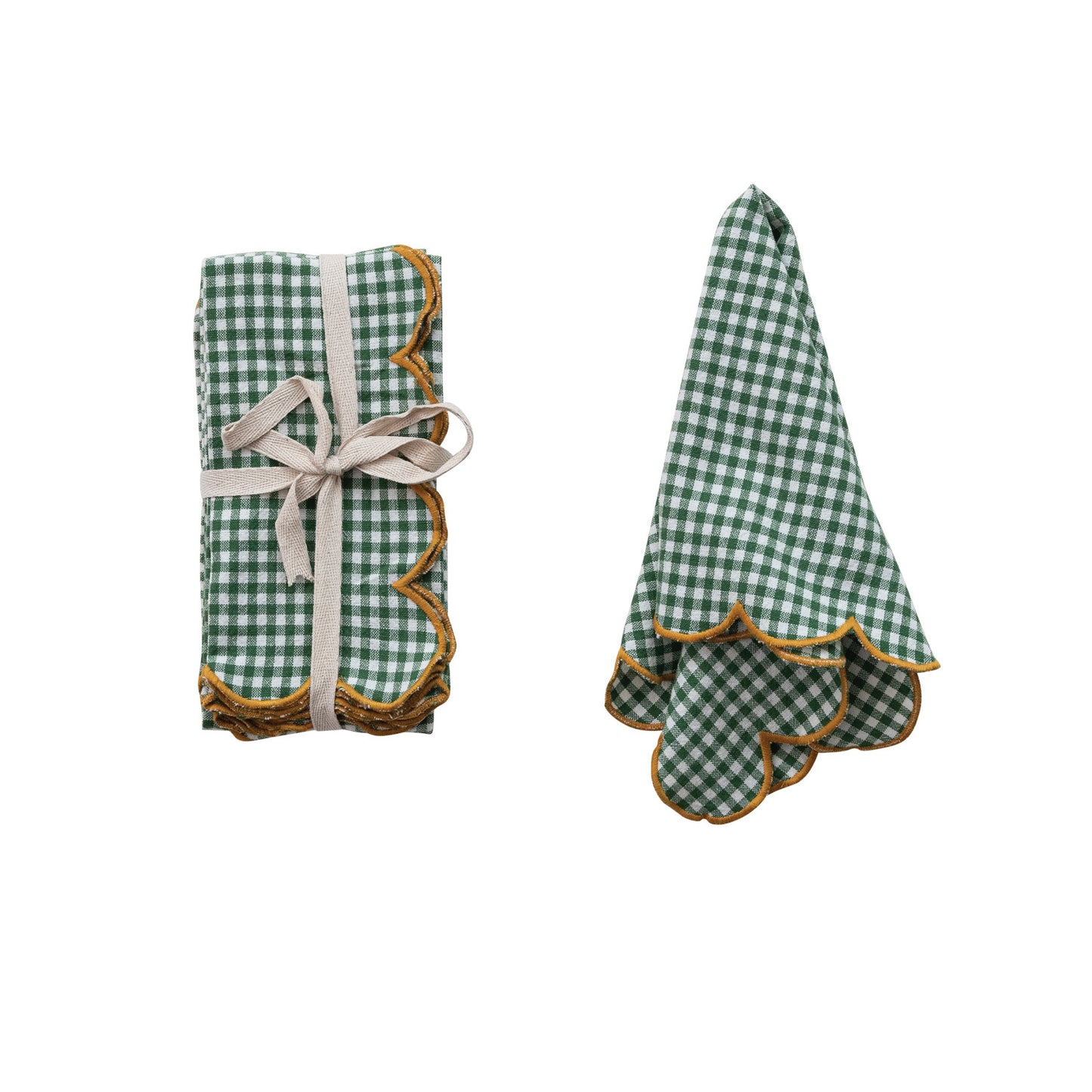 Cotton Scalloped Napkins, Set of 4