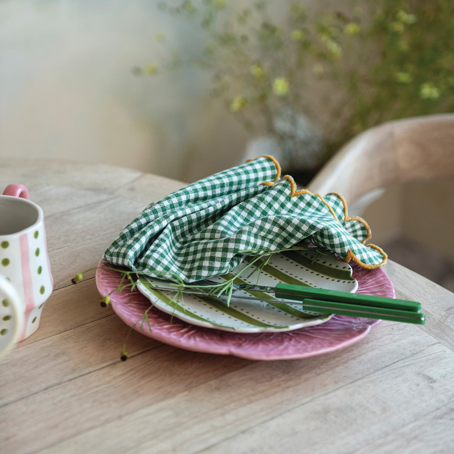 Cotton Scalloped Napkins, Set of 4