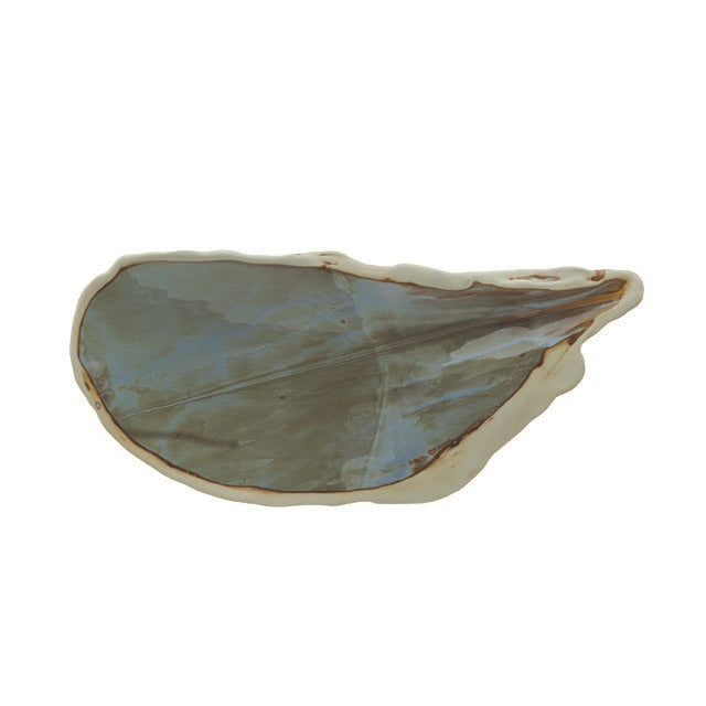 Handmade Stoneware Oyster Shell Shaped Platter
