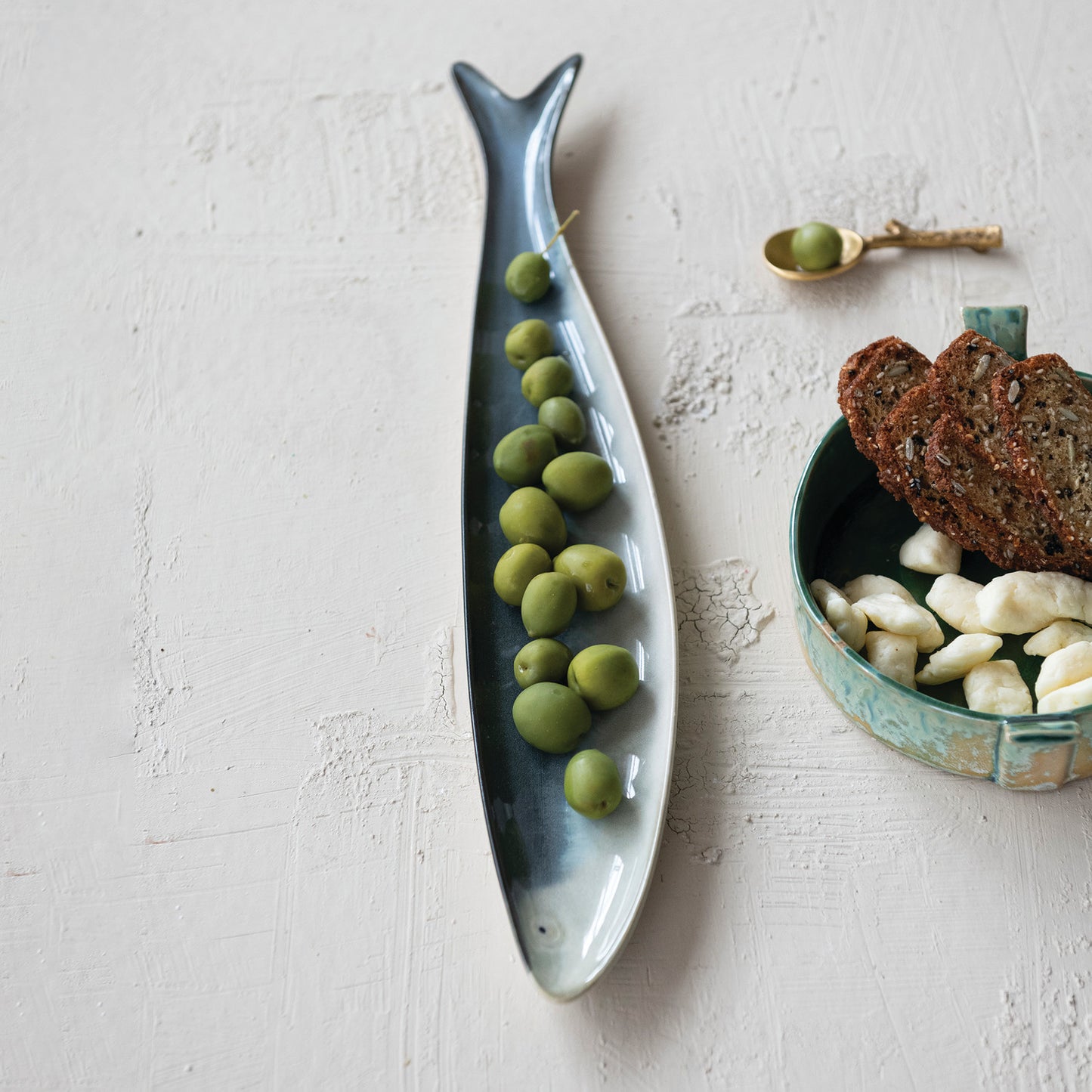 Stoneware Fish Shaped Dish