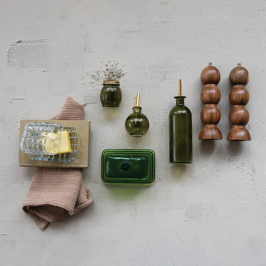 Glass Oil Cruet with Metal Stopper