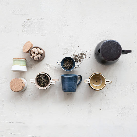 Stoneware Mug with Strainer