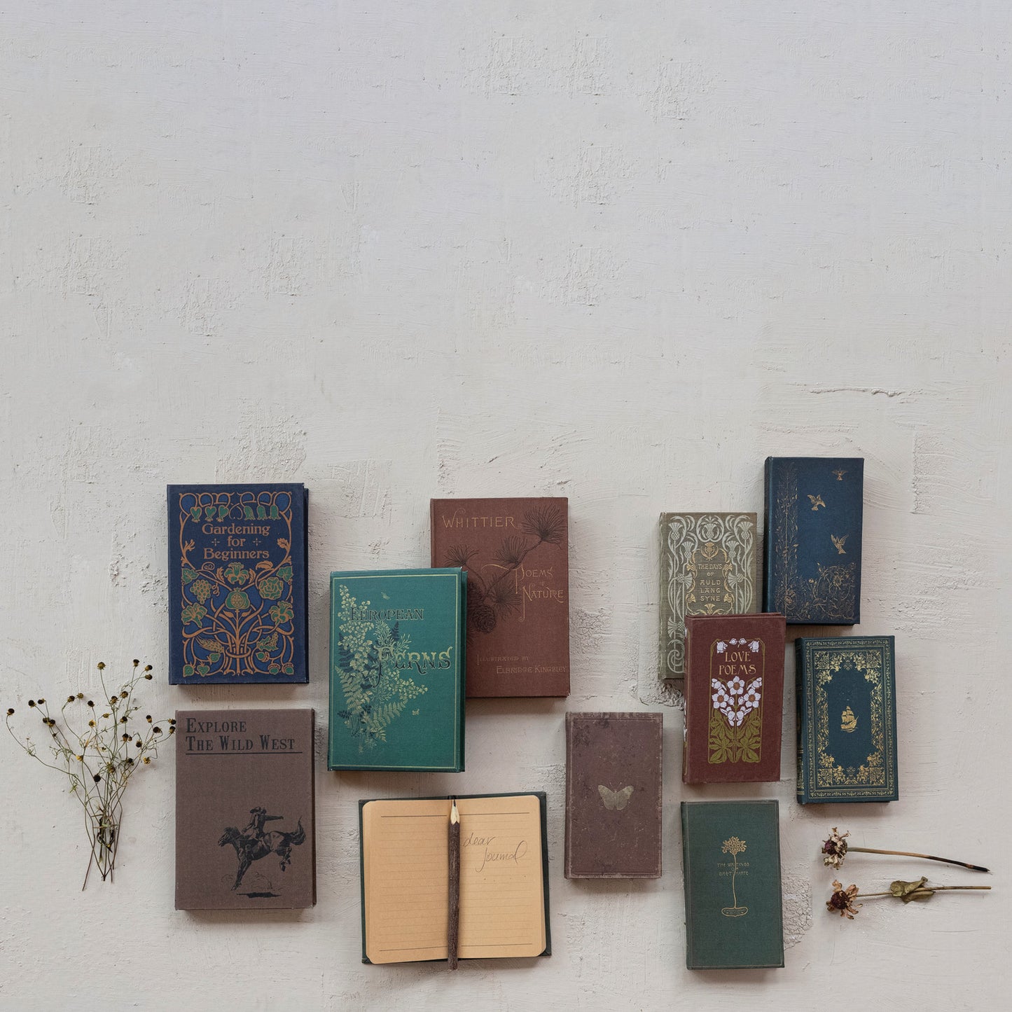 Canvas Bound Paper Notebook with Book Design