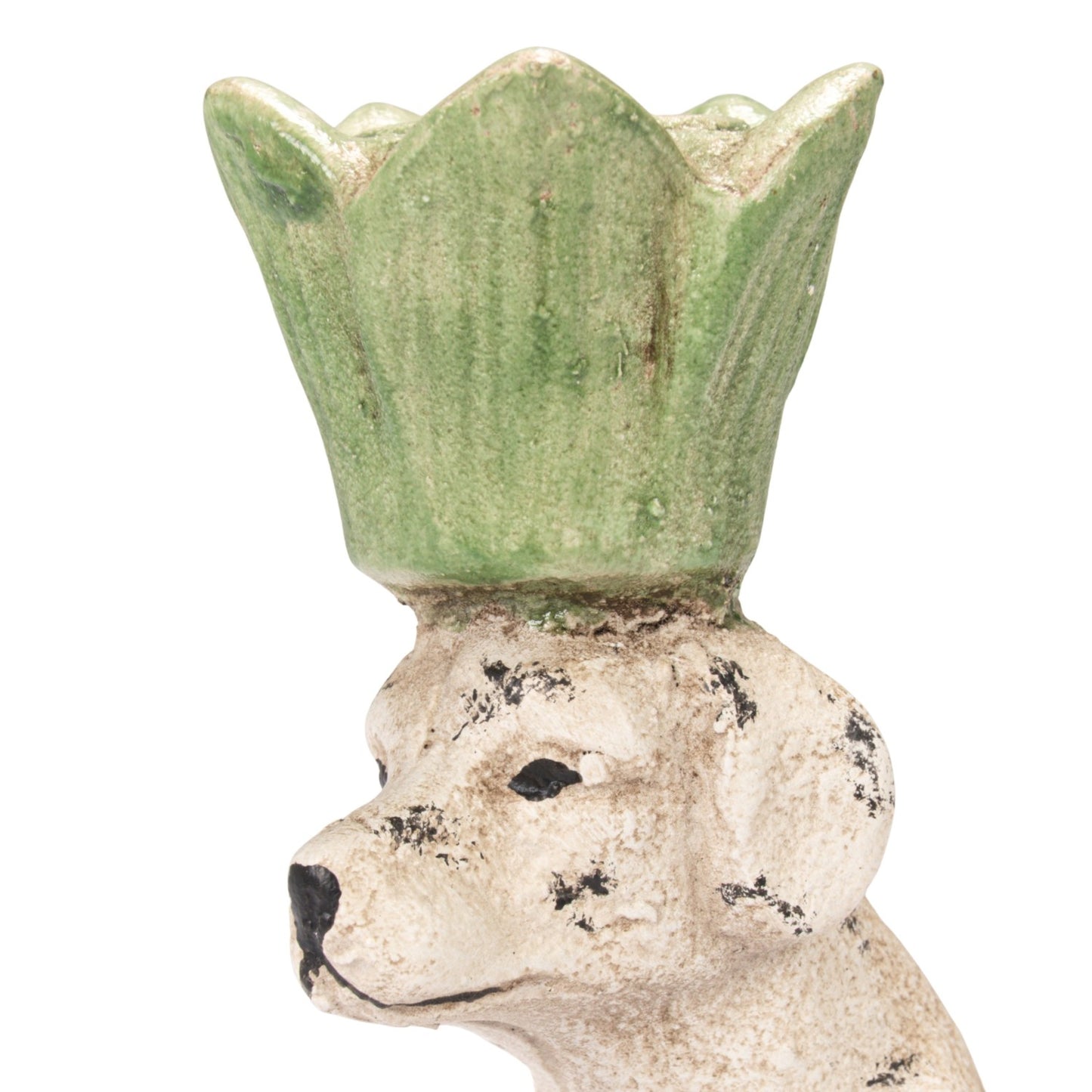 Painted Cast Iron Dog Shaped Taper Holder