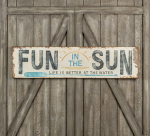 Fun In the Sun Metal Sign
