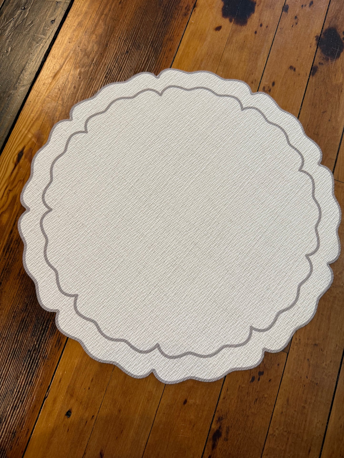 Scalloped Edge Vinilo Placemat - Set of 4
