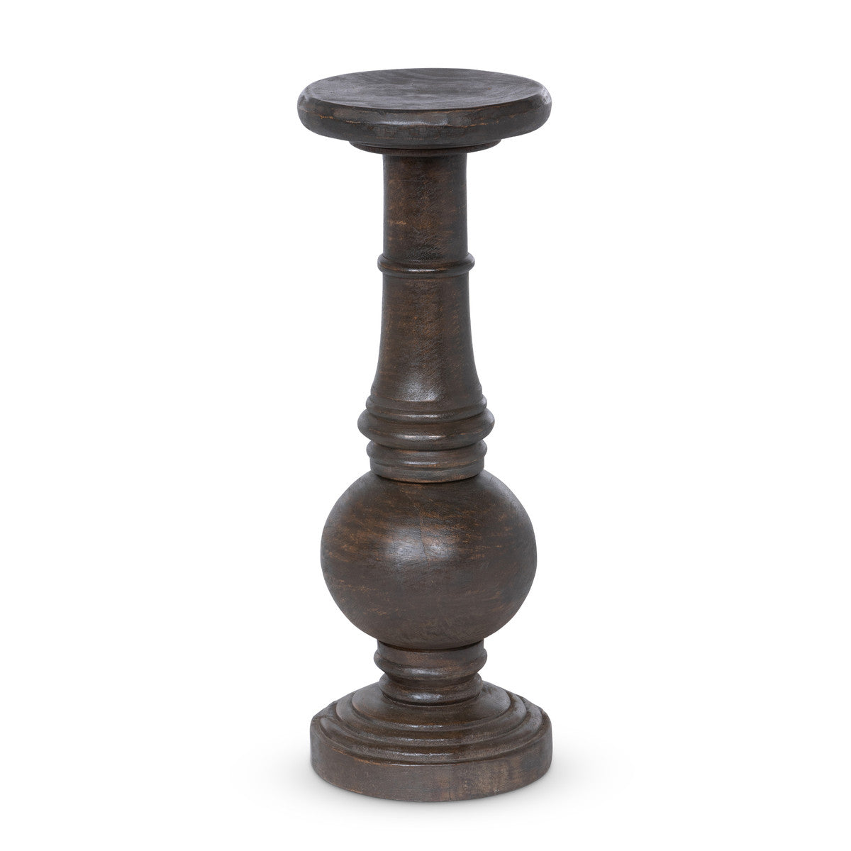 Eton Turned Wood Pillar Holder