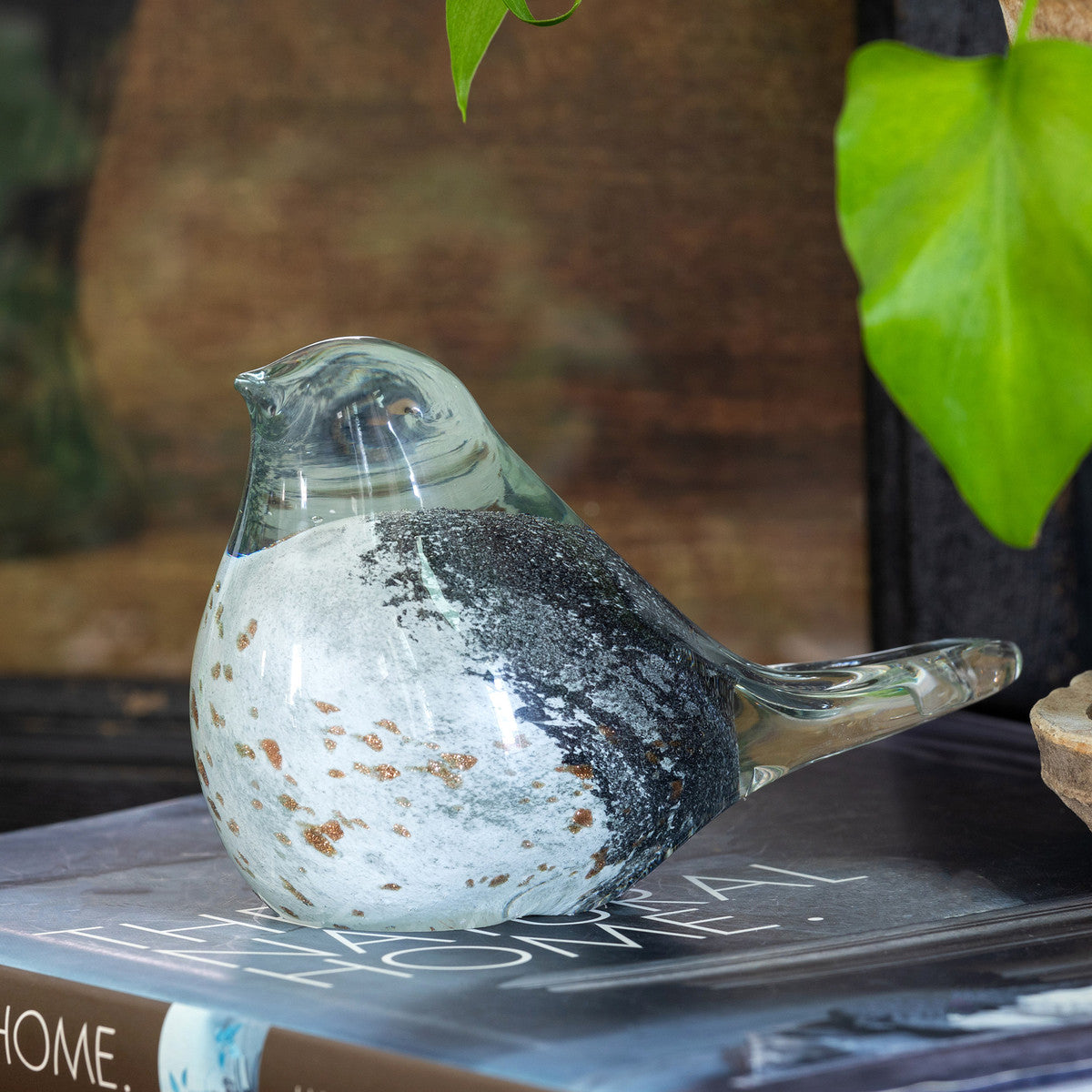 Speckled Blown Glass Bird