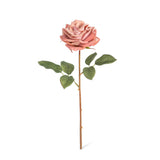 Velvet Rose Stem, Choice of Two Colors