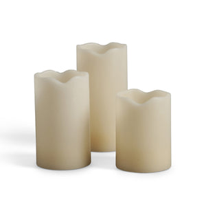 Melted Edge Flameless Pillar Candle