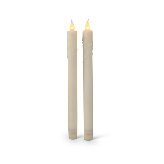 Flameless LED Taper Candles, Set of 2