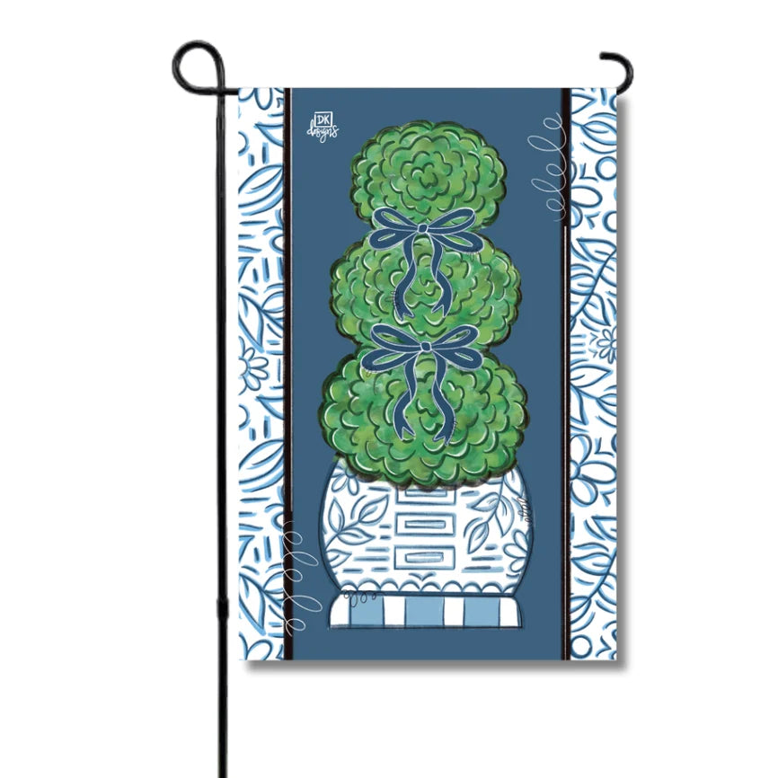 Chinoiserie Topiary Garden Flag