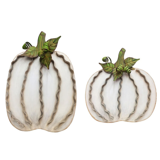 Cream Ribbon Pumpkin