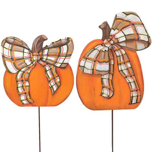 Plaid Bow Pumpkin
