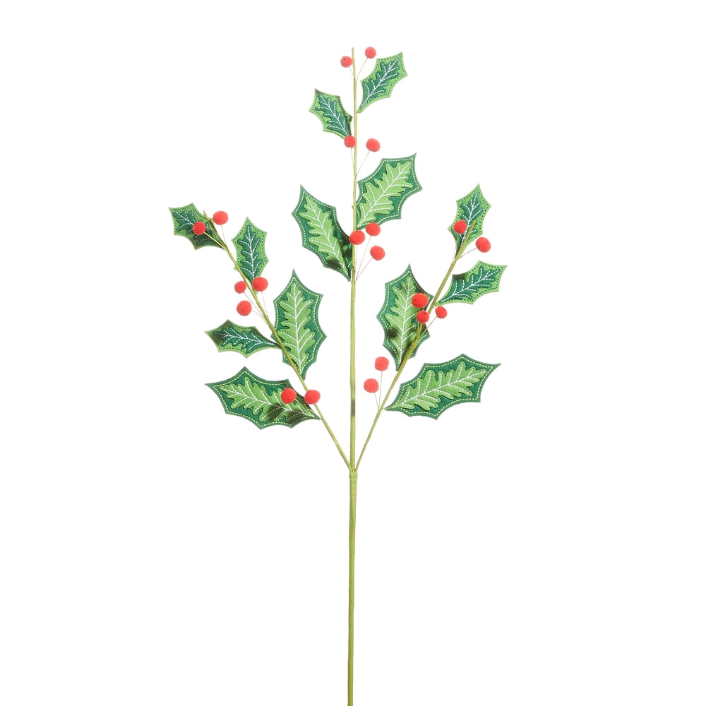 Holly Berry Felt Spray