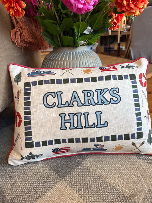 "Clarks Hill Lake" Pillow