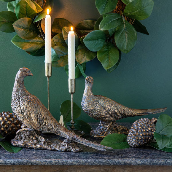 Bronze Pheasants, 2 Assorted Styles