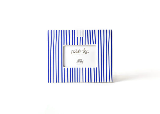 Indigo Skinny Stripe Mini Rectangular Frame