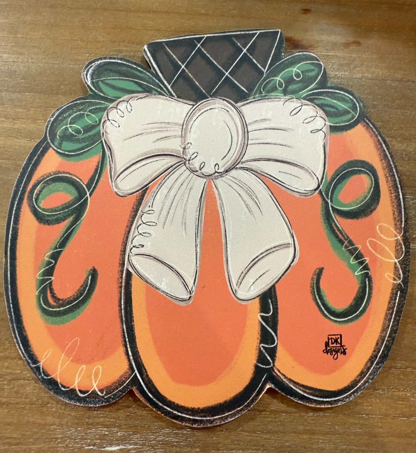 Pumpkin with Mocha Bow Mini