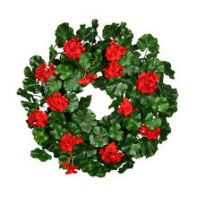 Red Geranium Flower Wreath