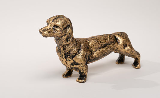 Cast Iron Dachshund Gold