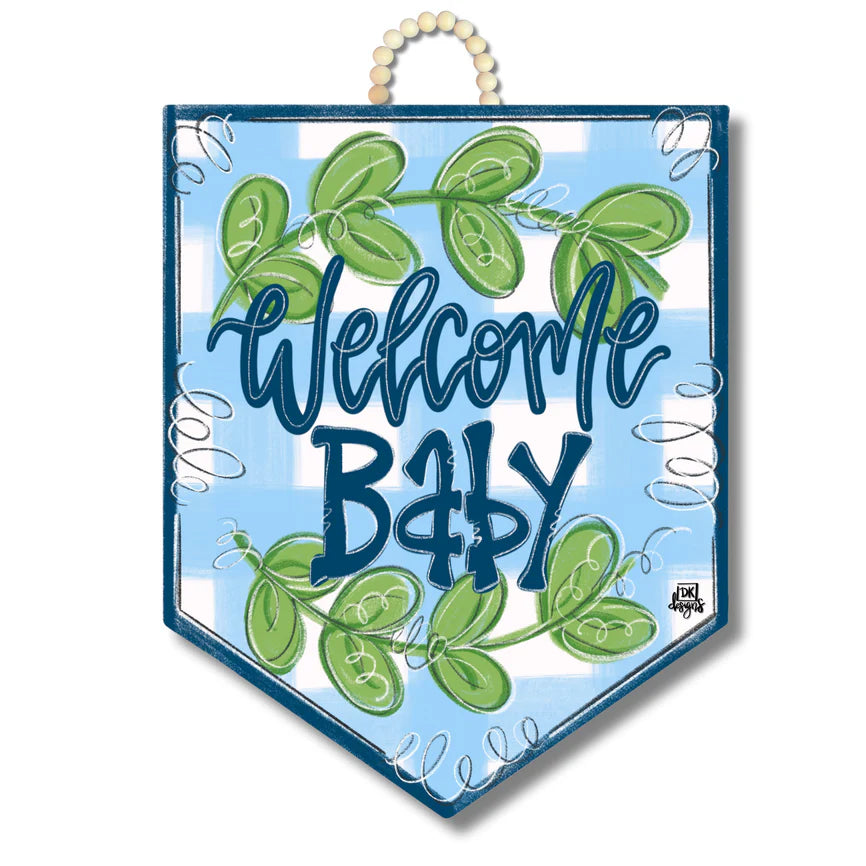 Blue Baby Door Hanger