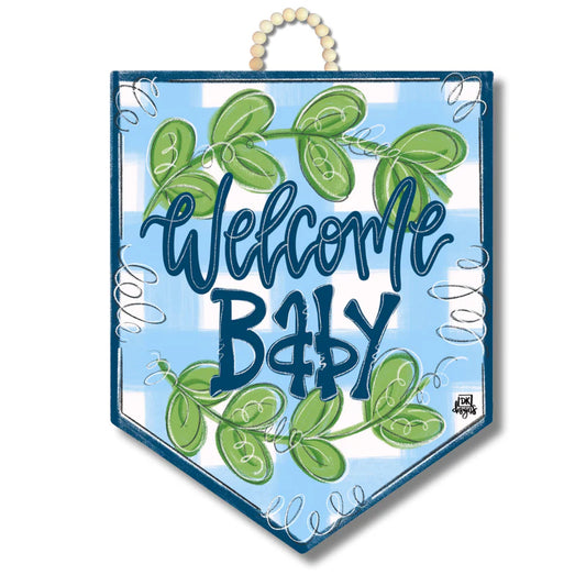 Blue Baby Door Hanger