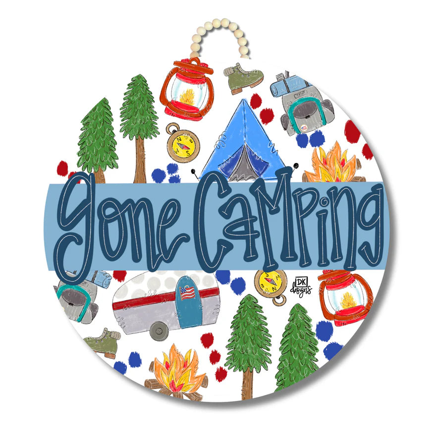 Gone Camping Door Hanger
