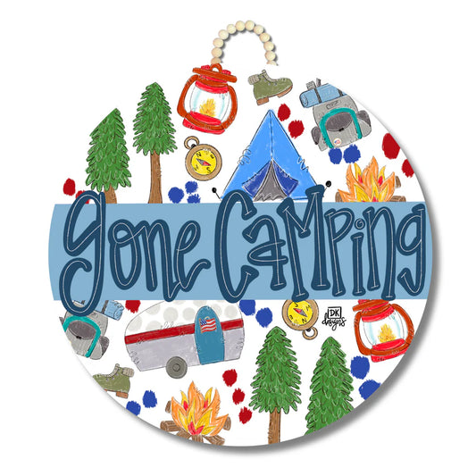 Gone Camping Door Hanger