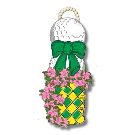 Azalea Golf Topiary Door Hanger