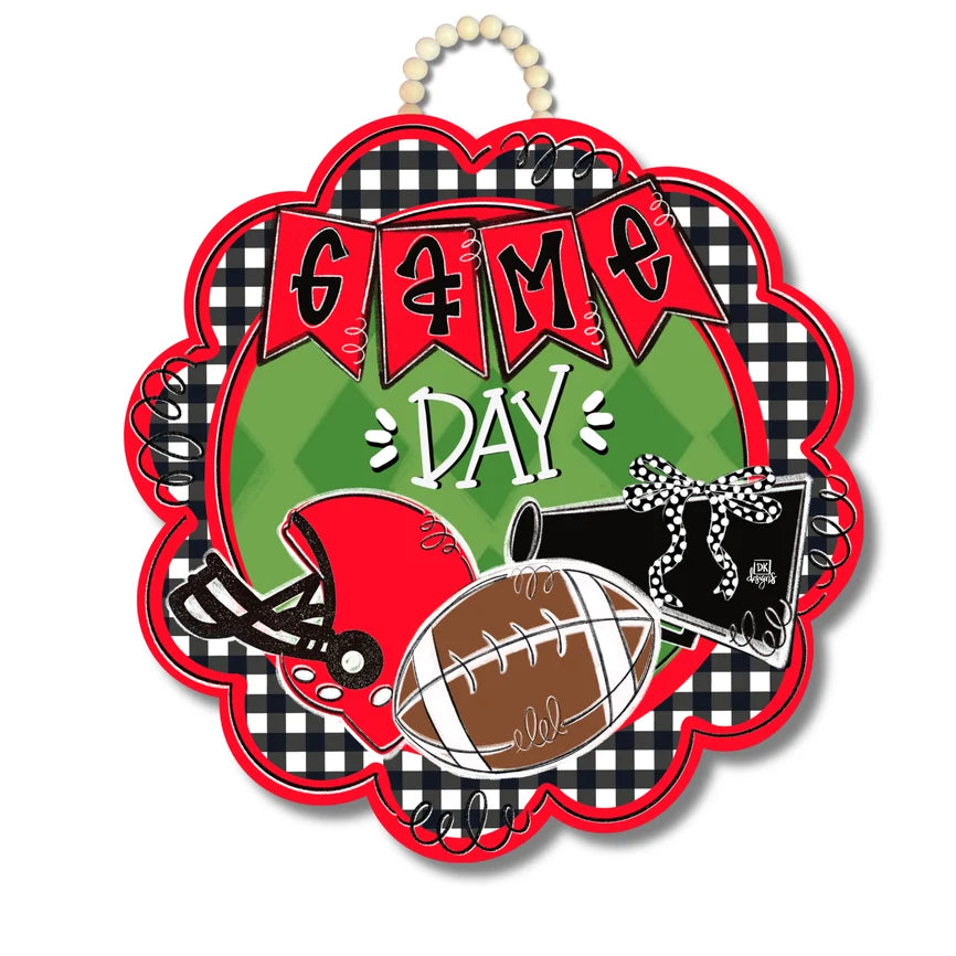 UGA Gameday Inspired Scalloped Door Haner